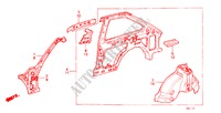 GEHAEUSESTRUKTUR(5)(2D) für Honda ACCORD EX 3 Türen 3 gang automatikgetriebe 1982