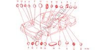 GUMMITUELLE für Honda ACCORD EX 3 Türen 5 gang-Schaltgetriebe 1982