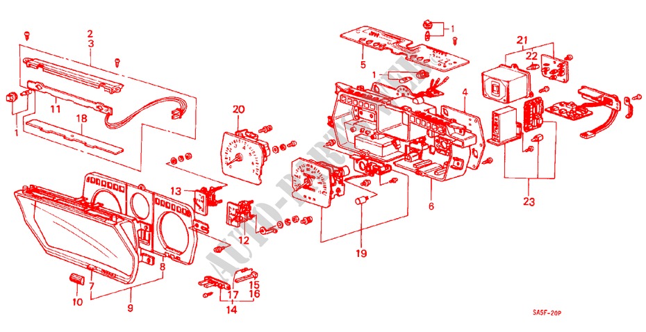 DREHZAHLMESSERKOMPONENTE ( 0C199999) für Honda ACCORD EX 4 Türen 3 gang automatikgetriebe 1982