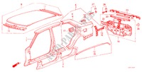 GEHAEUSESTRUKTUR(4)(4D) für Honda ACCORD EX-R 4 Türen 4 gang automatikgetriebe 1984