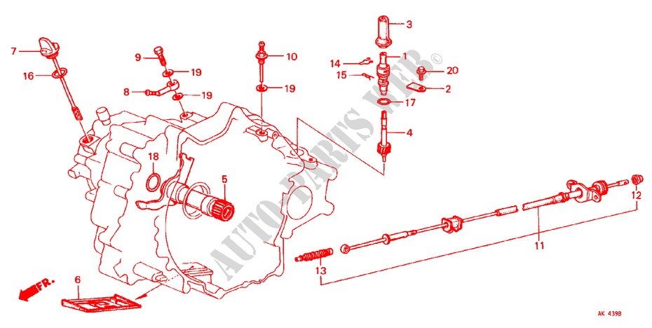 ANLASSERWELLE/ DREHZAHLMESSERGETRIEBE für Honda JAZZ DX 3 Türen 3 gang automatikgetriebe 1985
