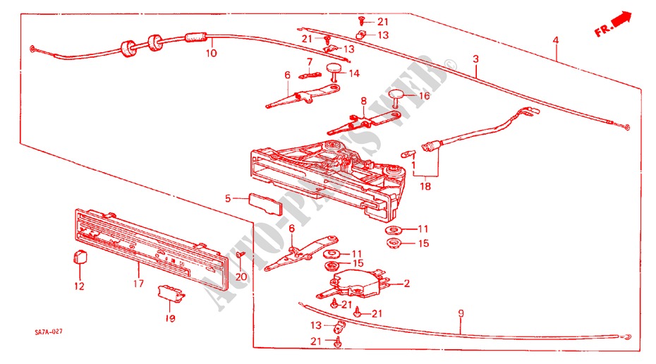 HEIZUNGSHEBEL für Honda JAZZ DX 3 Türen 5 gang-Schaltgetriebe 1985