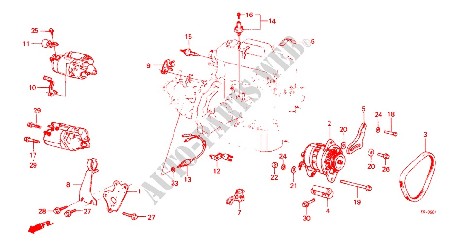 MOTOR, ELEKTR.(2) für Honda JAZZ DX 3 Türen 5 gang-Schaltgetriebe 1985