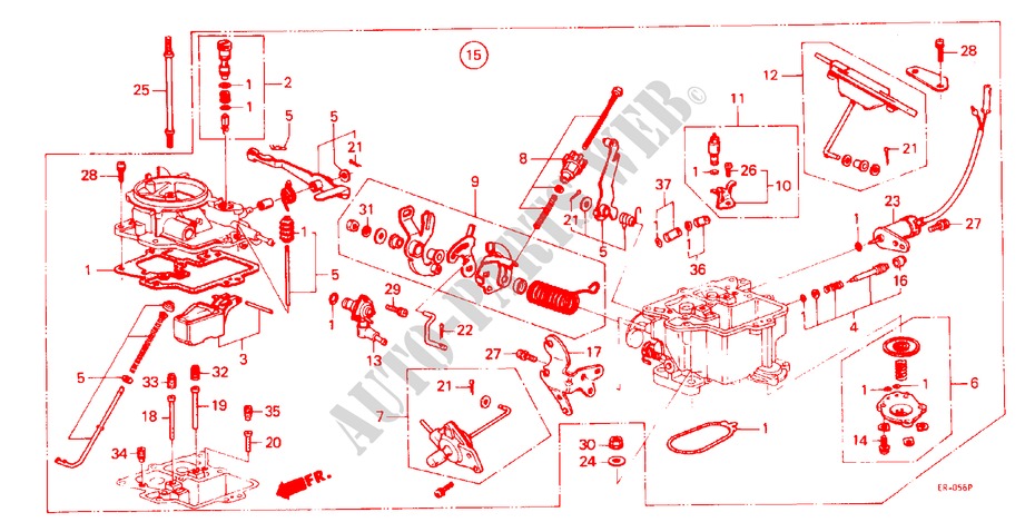 VERGASER für Honda JAZZ DX 3 Türen 5 gang-Schaltgetriebe 1985