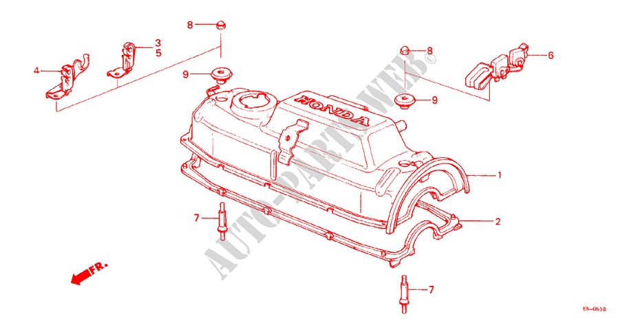 ZYLINDERKOPFDECKEL für Honda JAZZ DX 3 Türen 3 gang automatikgetriebe 1985