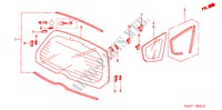 HECKFENSTER/HINTERES SEITENFENSTER für Honda JAZZ 1.4SE 5 Türen vollautomatische 2003