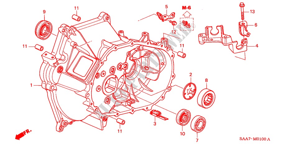 KUPPLUNGSGEHAEUSE für Honda JAZZ 1.2S 5 Türen 5 gang-Schaltgetriebe 2002