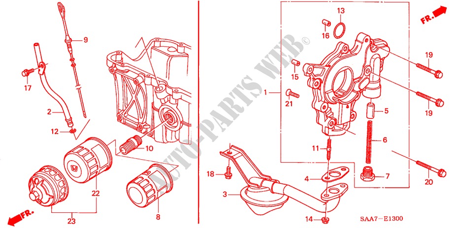 OELPUMPE/OELSIEB für Honda JAZZ 1.2LS 5 Türen 5 gang-Schaltgetriebe 2002
