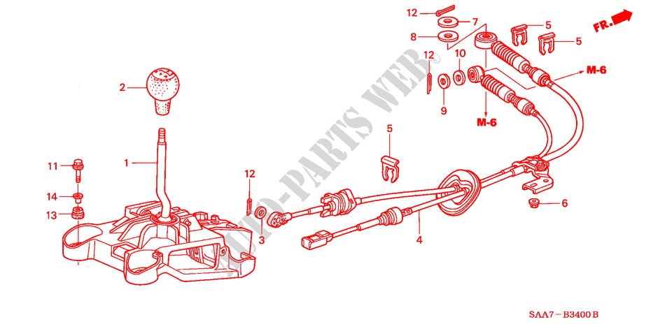 SCHALTHEBEL für Honda JAZZ 1.2S 5 Türen 5 gang-Schaltgetriebe 2003