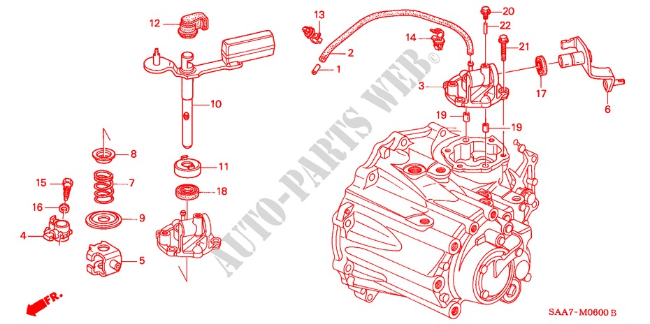 SCHALTSTANGE/SCHALTARM für Honda JAZZ 1.2S 5 Türen 5 gang-Schaltgetriebe 2002