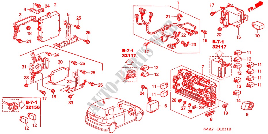 STEUERGERAT(KABINE) (RH) für Honda JAZZ 1.2S 5 Türen 5 gang-Schaltgetriebe 2002