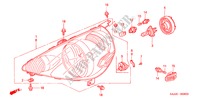 SCHEINWERFER(1) für Honda JAZZ 1.2 LS 5 Türen 5 gang-Schaltgetriebe 2004