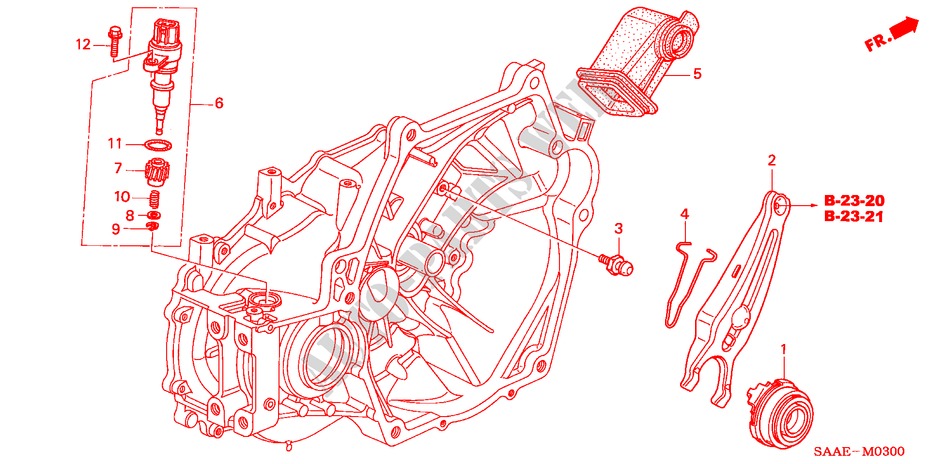 KUPPLUNGSFREIGABE für Honda JAZZ 1.3 LS 5 Türen 5 gang-Schaltgetriebe 2005