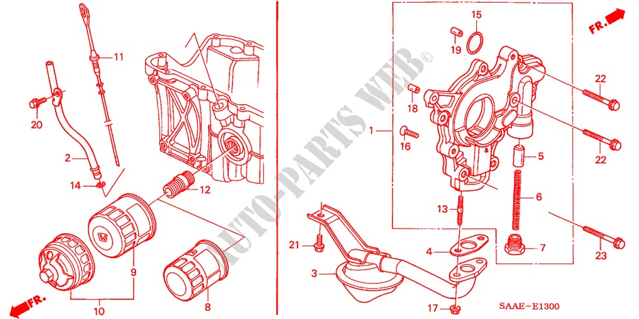 OELPUMPE/OELSIEB für Honda JAZZ 1.3 LS 5 Türen 5 gang-Schaltgetriebe 2005
