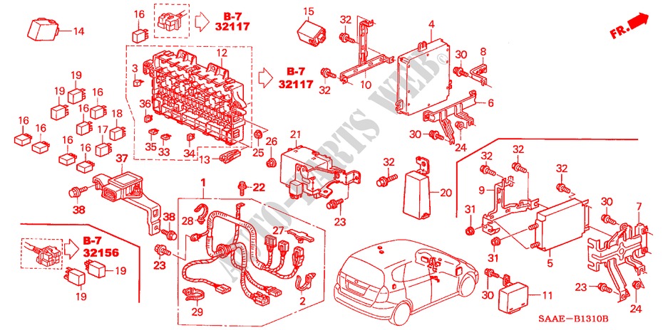 STEUERGERAT(KABINE) (LH) für Honda JAZZ 1.3 ES 5 Türen 5 gang-Schaltgetriebe 2005