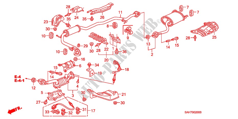 AUSPUFFROHR/SCHALLDAEMPFER für Honda JAZZ 1.5 LS 5 Türen 5 gang-Schaltgetriebe 2006