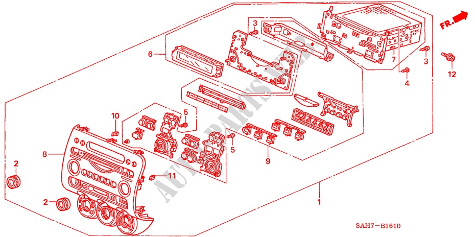 AUTORADIO(VISTEON) (1) für Honda JAZZ 1.2 C-S   PORTUGAL 5 Türen 5 gang-Schaltgetriebe 2007
