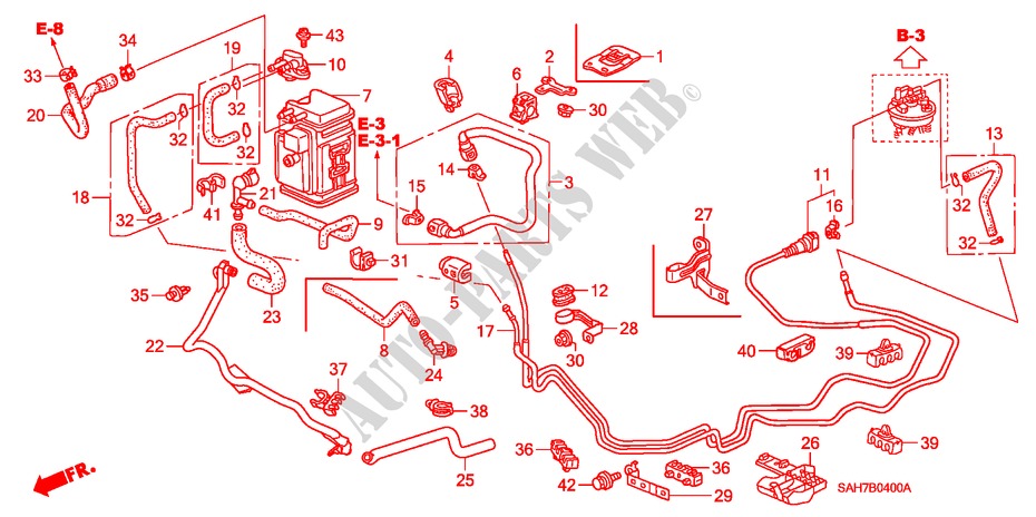 KRAFTSTOFFLEITUNG für Honda JAZZ 1.2 S-S 5 Türen 5 gang-Schaltgetriebe 2007