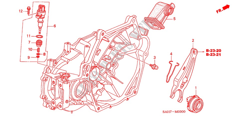 KUPPLUNGSFREIGABE für Honda JAZZ 1.2 S-S 5 Türen 5 gang-Schaltgetriebe 2007