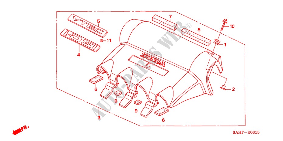 MOTORABDECKUNG für Honda JAZZ 1.2 LS 5 Türen 5 gang-Schaltgetriebe 2007
