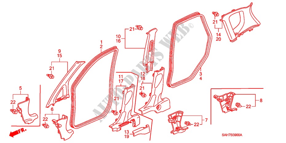 SAEULENZIERSTUECK für Honda JAZZ 1.3 ES 5 Türen vollautomatische 2007