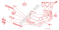 EMBLEM für Honda PRELUDE EX 2 Türen 4 gang automatikgetriebe 1984