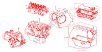 DICHTUNG SATZ für Honda CIVIC CRX 1.6I-16 3 Türen 5 gang-Schaltgetriebe 1986