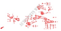 MOTORBEFESTIGUNGEN für Honda CIVIC CRX 1.6I-16 3 Türen 5 gang-Schaltgetriebe 1987