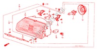 SCHEINWERFER für Honda CIVIC CRX 1.6I-16 3 Türen 5 gang-Schaltgetriebe 1986