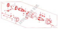 ANLASSER(1.0KW) (DENSO) für Honda CIVIC DX 3 Türen 5 gang-Schaltgetriebe 1986