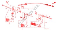 KUPPLUNGSPEDAL/BREMSPEDAL für Honda CIVIC SHUTTLE DX 5 Türen 3 gang automatikgetriebe 1984