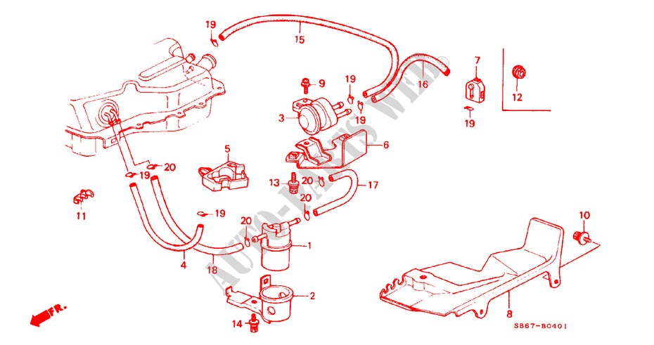 KRAFTSTOFFSIEB für Honda CIVIC SHUTTLE DX 5 Türen 5 gang-Schaltgetriebe 1985