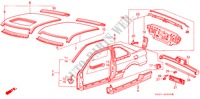 AUSSENBLECHE(3D) für Honda INTEGRA SX 16 3 Türen 4 gang automatikgetriebe 1987