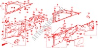 SEITENVERKLEIDUNG(3D) für Honda INTEGRA SX 16 3 Türen 4 gang automatikgetriebe 1988