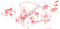 TUERSCHLOESSER, VORNE(5D) für Honda INTEGRA EX16 5 Türen 5 gang-Schaltgetriebe 1987
