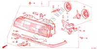 SCHEINWERFER für Honda LEGEND V6 2.5I 4 Türen 5 gang-Schaltgetriebe 1987