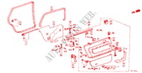 TUERVERKLEIDUNG, HINTEN für Honda LEGEND V6 2.7I 4 Türen 4 gang automatikgetriebe 1988