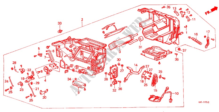HEIZUNGSEINHEIT für Honda LEGEND V6 2.7I 4 Türen 5 gang-Schaltgetriebe 1988