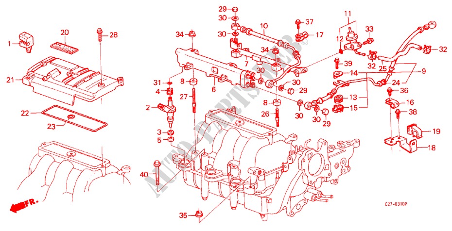 KRAFTSTOFFEINSPRITZUNG('88) für Honda LEGEND V6 2.7I 4 Türen 5 gang-Schaltgetriebe 1988