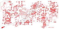 MOTORBEFESTIGUNGEN(L4) (AT) für Honda ACCORD 2.4          VTI-L 4 Türen 5 gang automatikgetriebe 2003