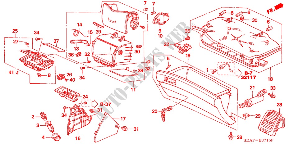 INSTRUMENTENBRETT(BEIFAHRERSEITE) für Honda ACCORD 3.0          VTI-E 4 Türen 5 gang automatikgetriebe 2006
