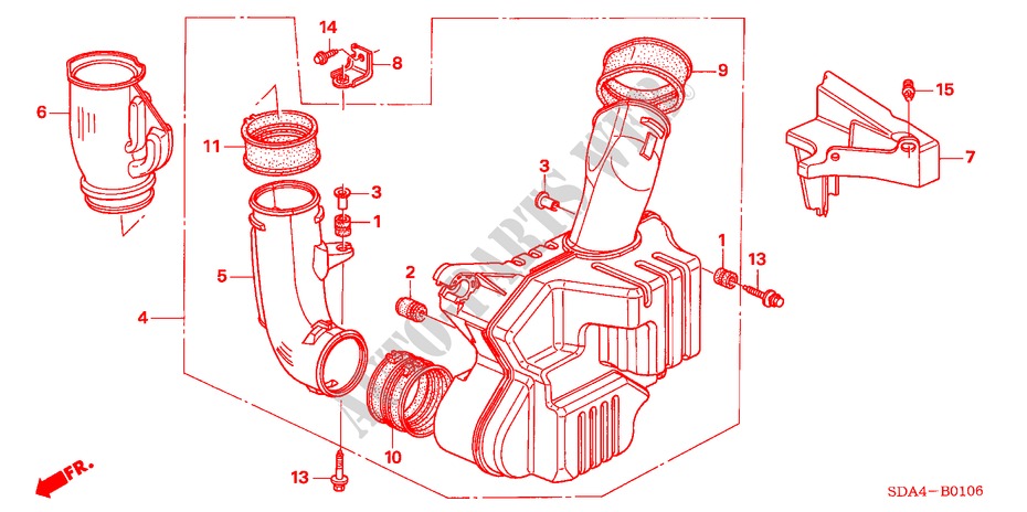 RESONATORKAMMER(V6) für Honda ACCORD 3.0          VTI-E 4 Türen 5 gang automatikgetriebe 2006