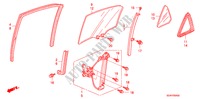 HINTERE TUERFENSTERSCHEIBE/REGLER für Honda ACCORD 2.4          VTI-L 4 Türen 5 gang automatikgetriebe 2007