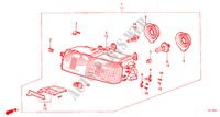 SCHEINWERFER(2) für Honda ACCORD EX 4 Türen 4 gang automatikgetriebe 1986