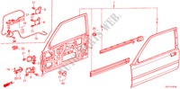 TUERTAFELN, VORNE(2D) für Honda ACCORD EX-2.0I 3 Türen 4 gang automatikgetriebe 1986