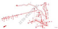 UNTERER ARM, VORNE/ STABILISATORFEDER, VORNE für Honda ACCORD EX 4 Türen 4 gang automatikgetriebe 1986