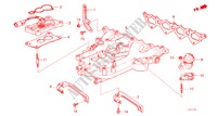 VERGASERISOLIERUNG/ ANSAUGKRUEMMER für Honda ACCORD EX 4 Türen 4 gang automatikgetriebe 1986