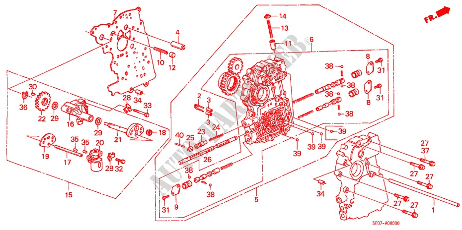 HAUPTVENTIL/REGLER für Honda ACCORD EX 3 Türen 4 gang automatikgetriebe 1986