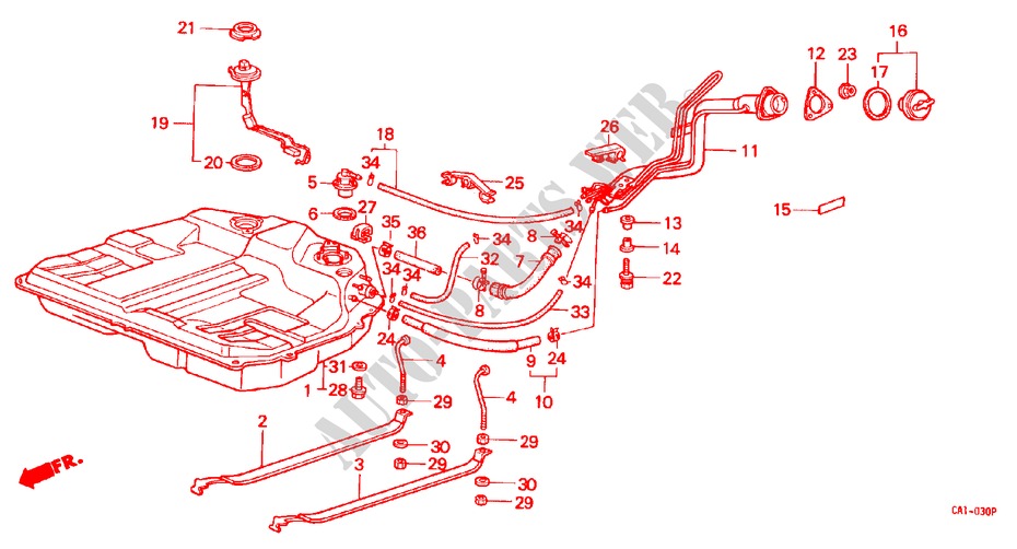KRAFTSTOFFTANK für Honda ACCORD EX-2.0I 3 Türen 4 gang automatikgetriebe 1986