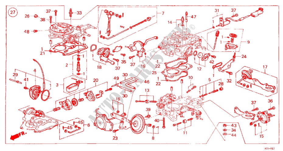 VERGASER für Honda ACCORD EX 4 Türen 4 gang automatikgetriebe 1986